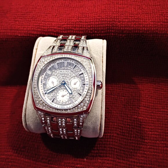 Bulova Day-Date 96C002 Wrist Watch for Men - Picture 2 of 5